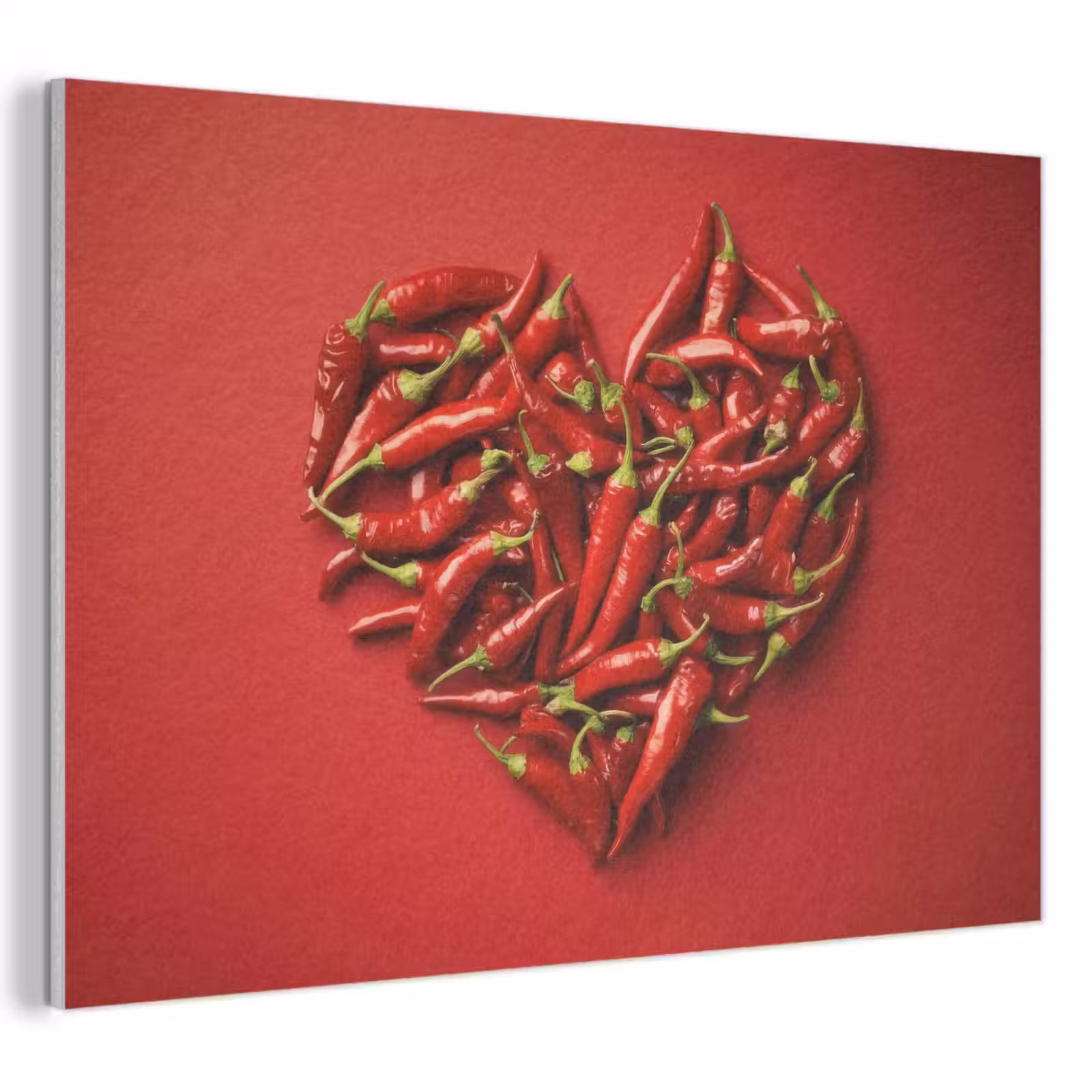 Akoestisch schilderij - Pepers - Rood - Hart — 1