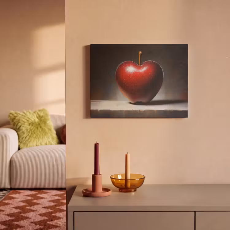 Akoestisch schilderij - Apple - Hart - Rood — 2