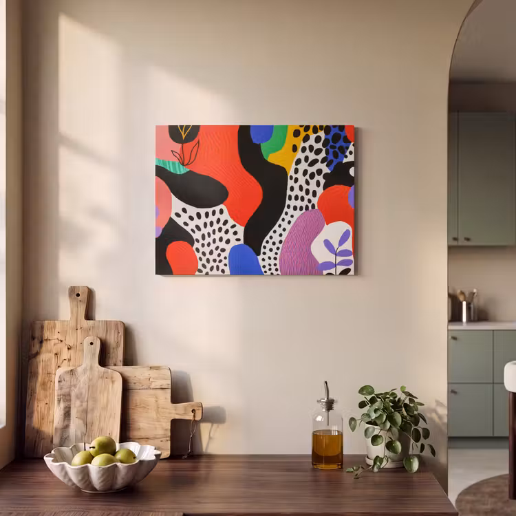 Akoestisch schilderij - Abstract - Vormen - Kleuren - Stippen — 3