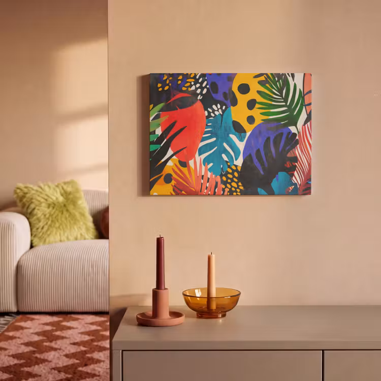 Akoestisch schilderij - Bladeren - Vormen - Abstract - Kleurrijk — 2