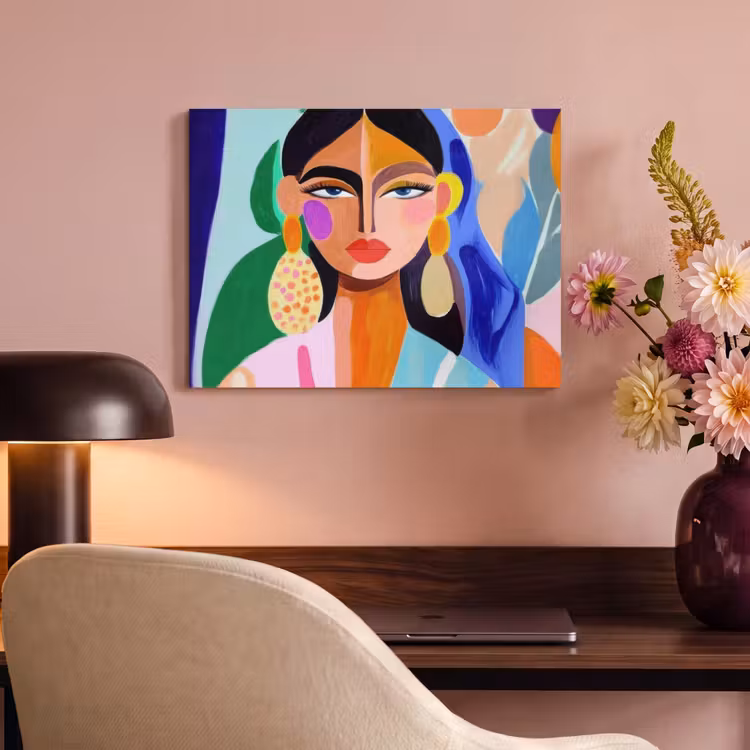 Akoestisch schilderij - Portret - Vrouw - Modern — 4