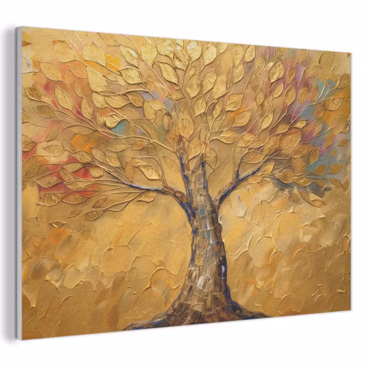 Akoestisch schilderij - Goud - Boom - Abstract - Modern — 1