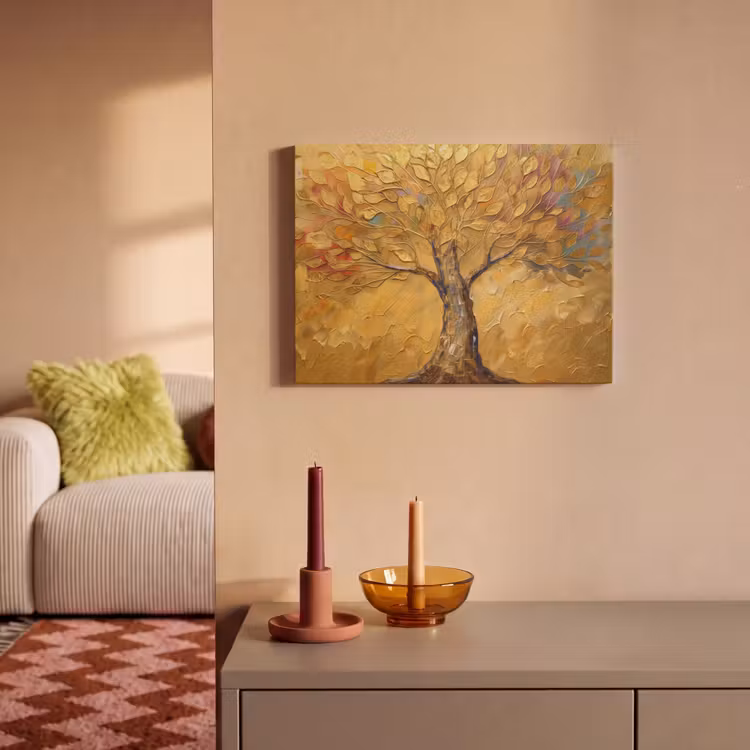 Akoestisch schilderij - Goud - Boom - Abstract - Modern — 2