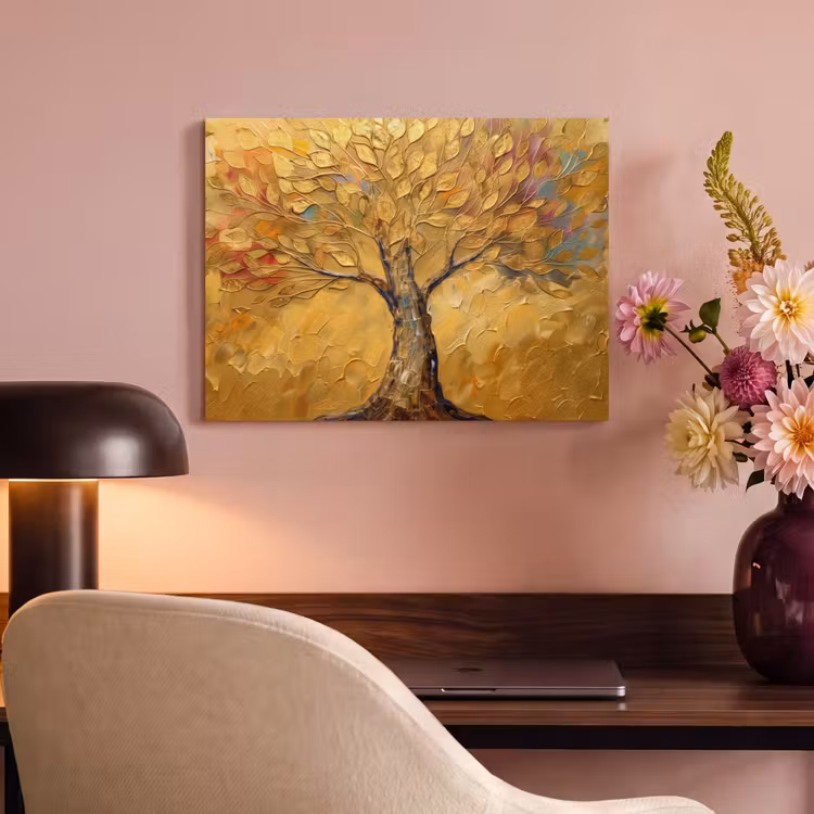 Akoestisch schilderij - Goud - Boom - Abstract - Modern — 4