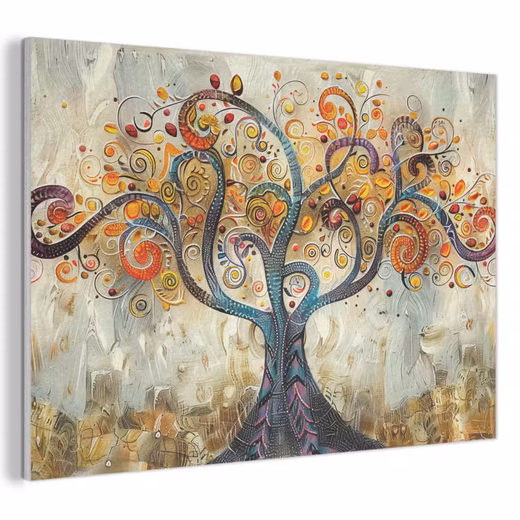 Akoestisch schilderij - Kunst - Levensboom - Botanisch - Abstract — 1