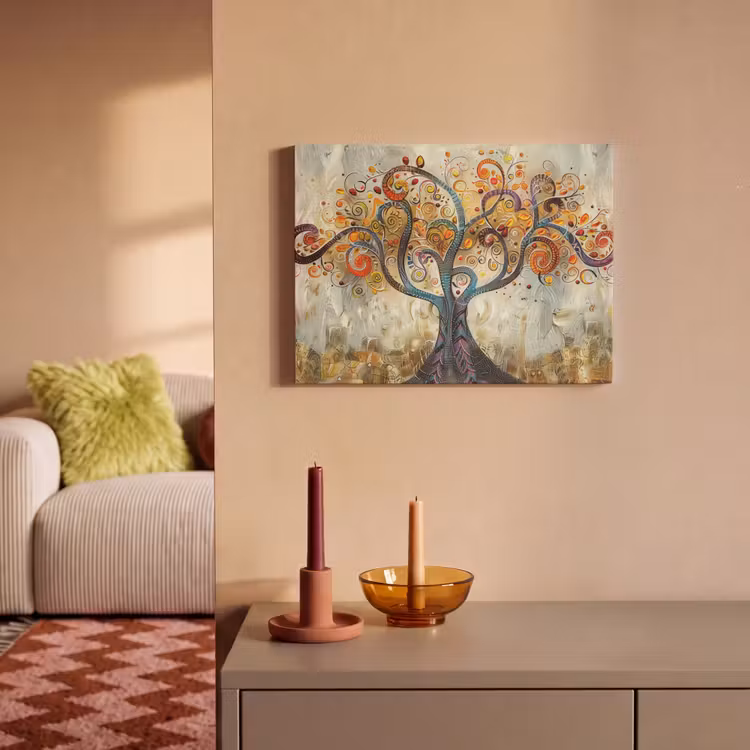 Akoestisch schilderij - Kunst - Levensboom - Botanisch - Abstract — 2
