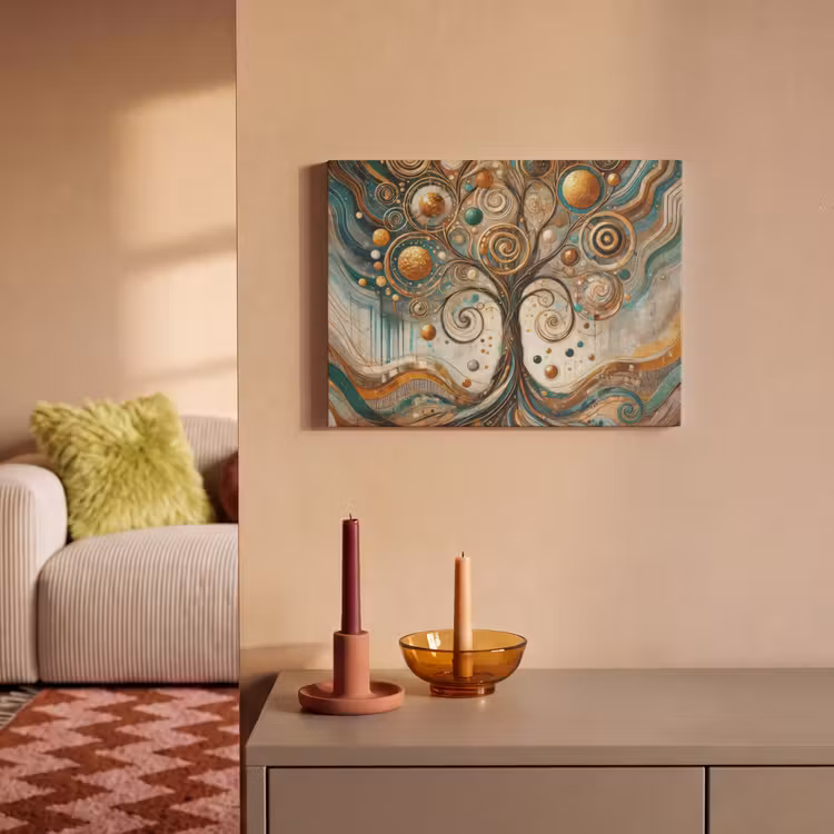 Akoestisch schilderij - Levensboom - Boom - Abstract - Modern — 2