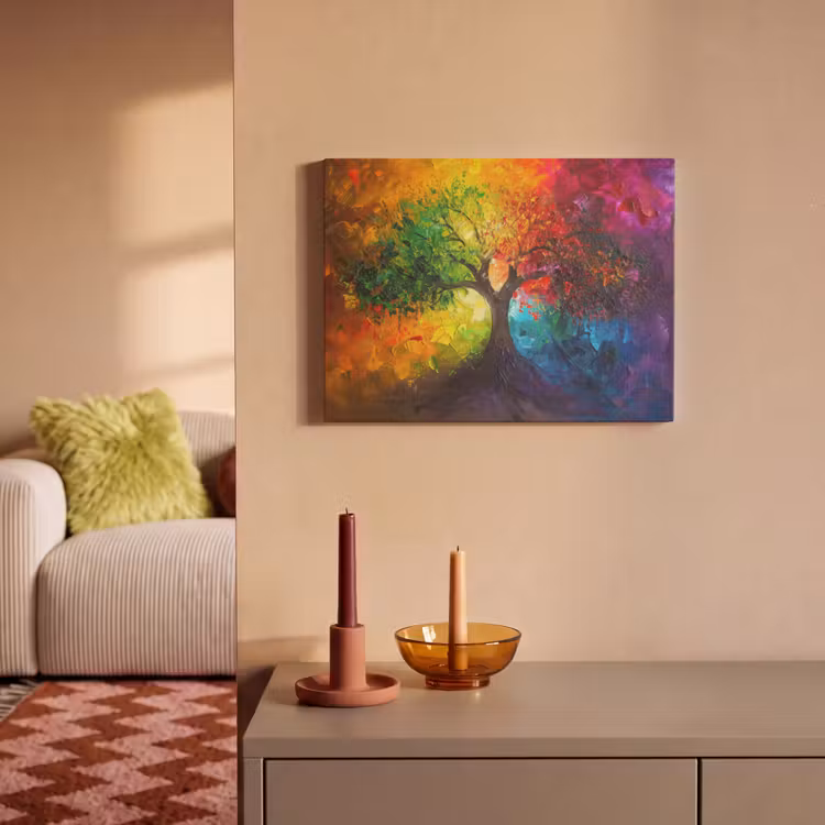 Akoestisch schilderij - Boom - Kleurrijk - Modern - Abstract — 2