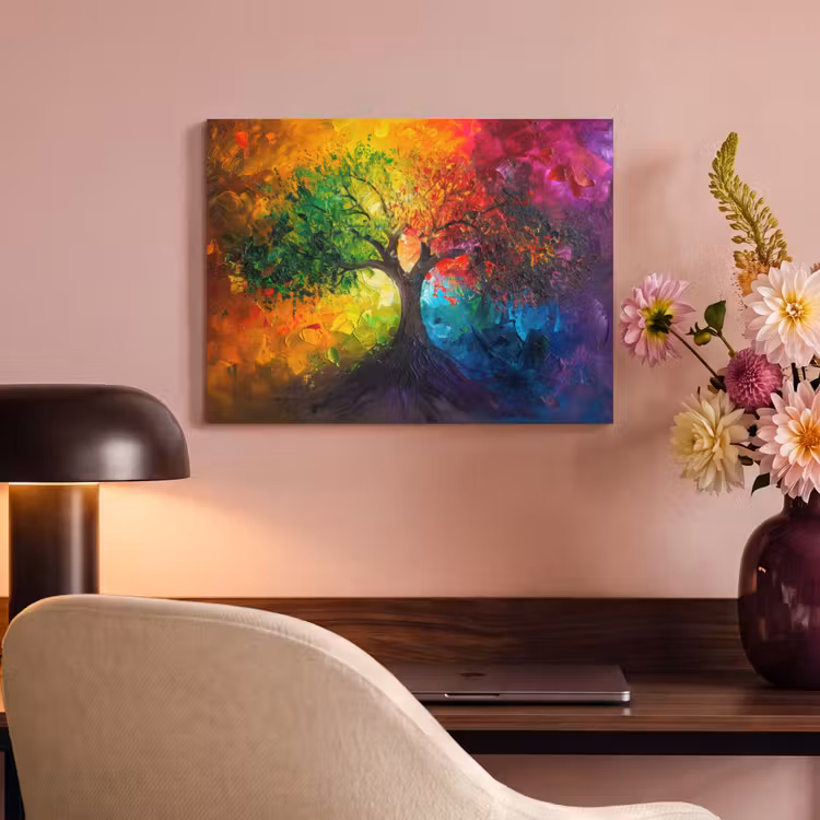 Akoestisch schilderij - Boom - Kleurrijk - Modern - Abstract — 4