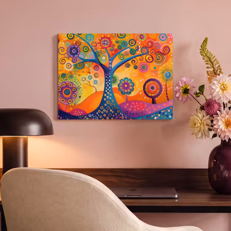 Akoestisch schilderij - Boom - Levensboom - Abstract - Kleurrijk — 4