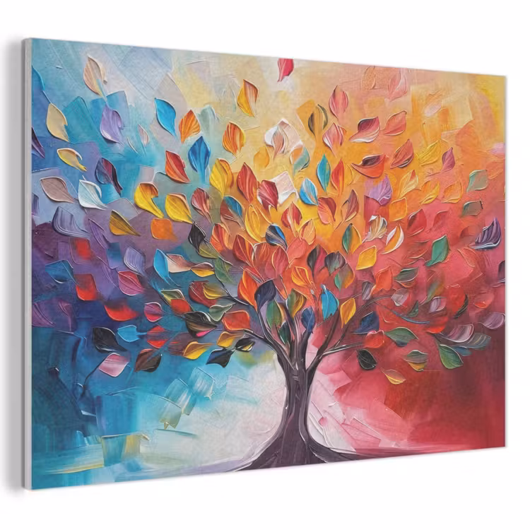 Akoestisch schilderij - Boom - Levensboom - Kleurrijk - Abstract — 1