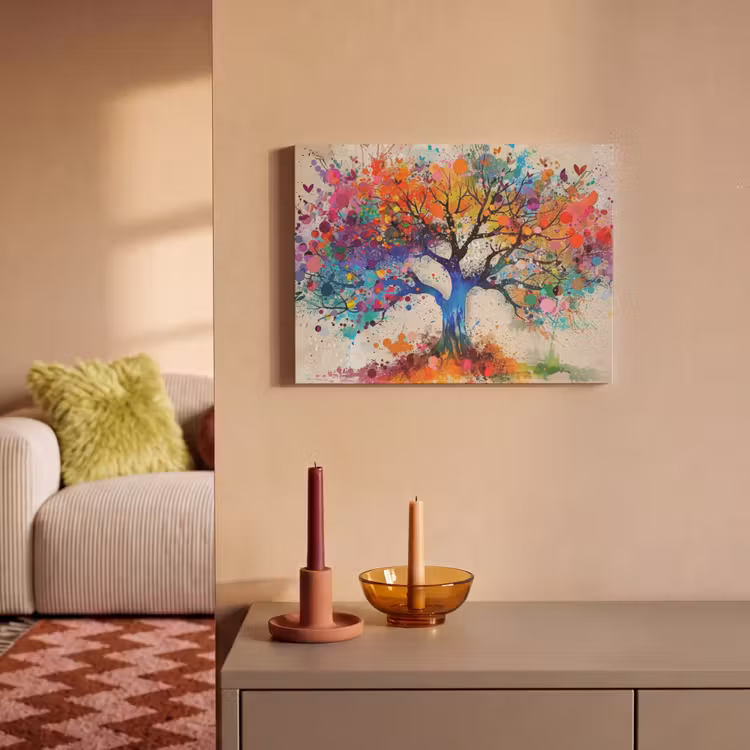 Akoestisch schilderij - Levensboom - Natuur - Kleurrijk - Boom — 2
