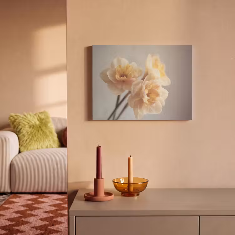 Akoestisch schilderij - Narcissen - Geel - Bloemblaadjes — 2