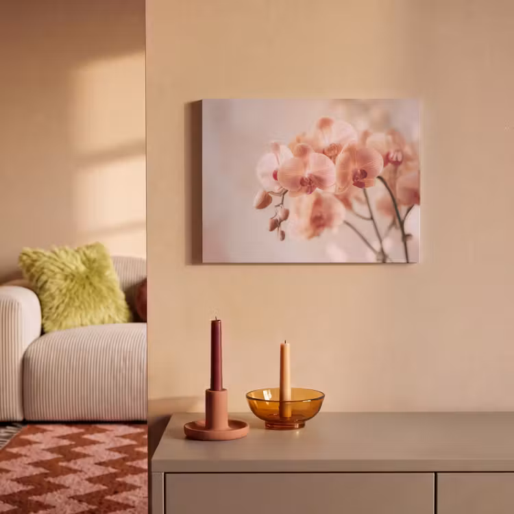 Akoestisch schilderij - Orchidee - Bloemen - Roze - Bloemblaadjes — 2