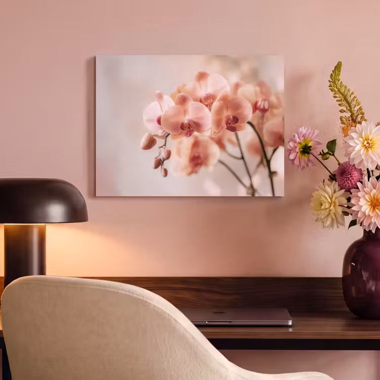 Akoestisch schilderij - Orchidee - Bloemen - Roze - Bloemblaadjes — 4