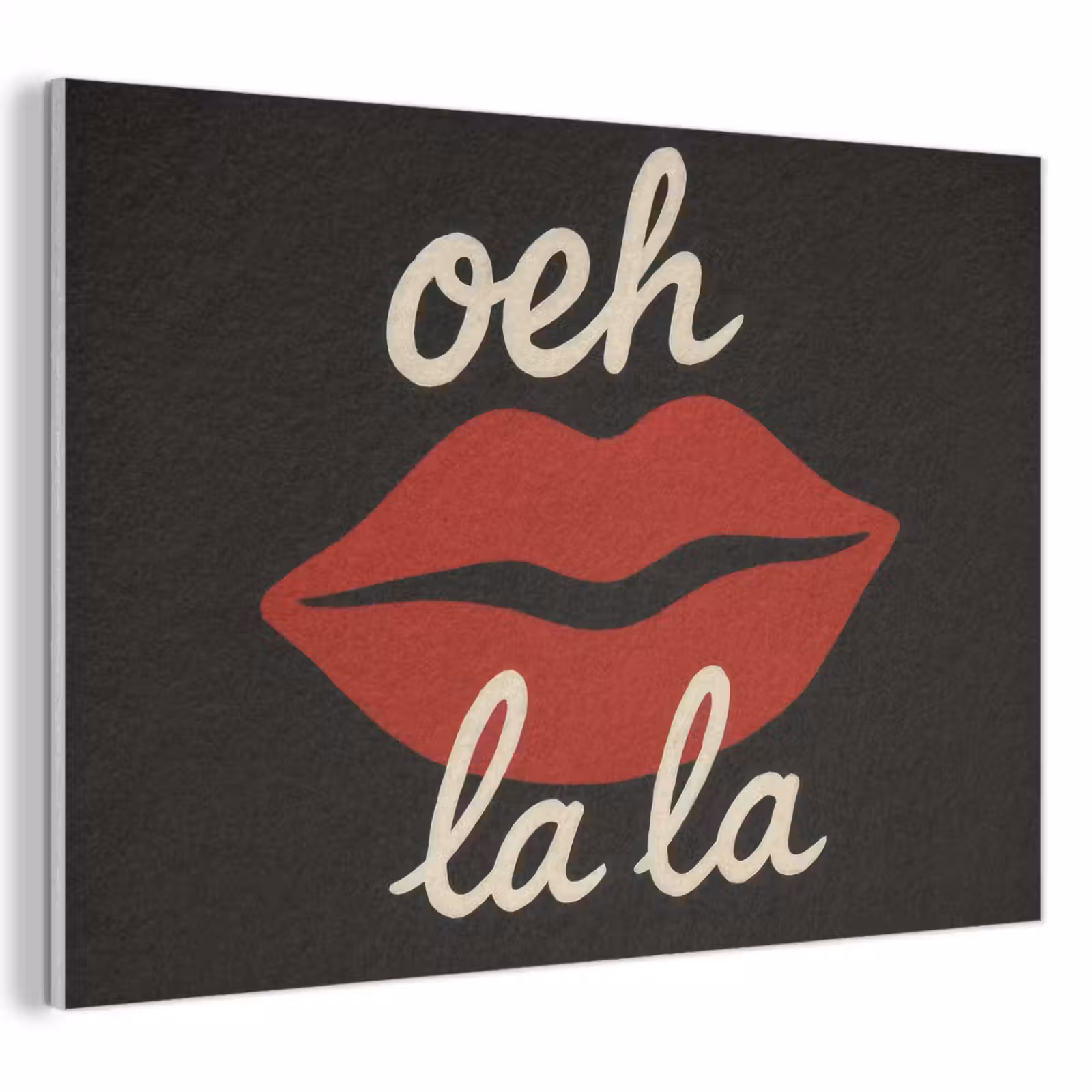 Akoestisch schilderij - Lip - Rood - Quote — 1