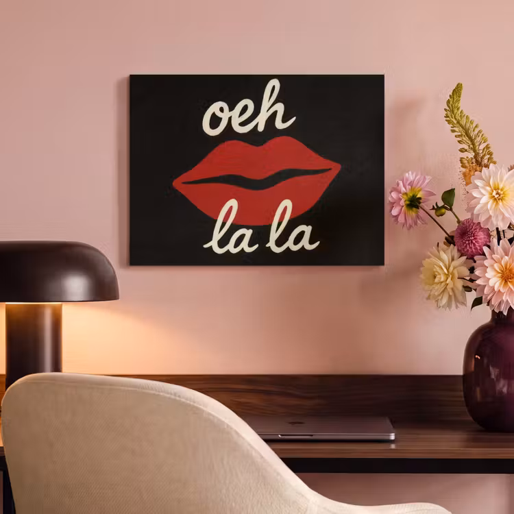 Akoestisch schilderij - Lip - Rood - Quote — 4