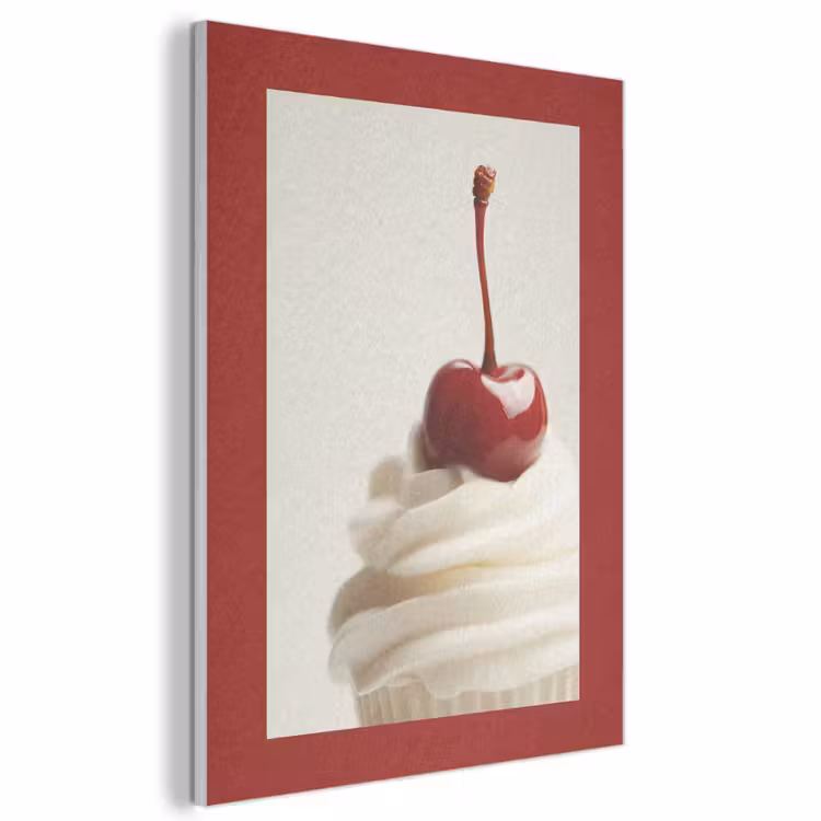 Akoestisch schilderij - Cupcake - Kers - Rood — 1