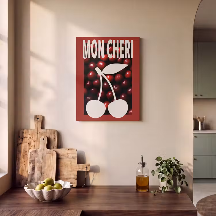 Akoestisch schilderij - Kersen - Illustratie - Rood — 3