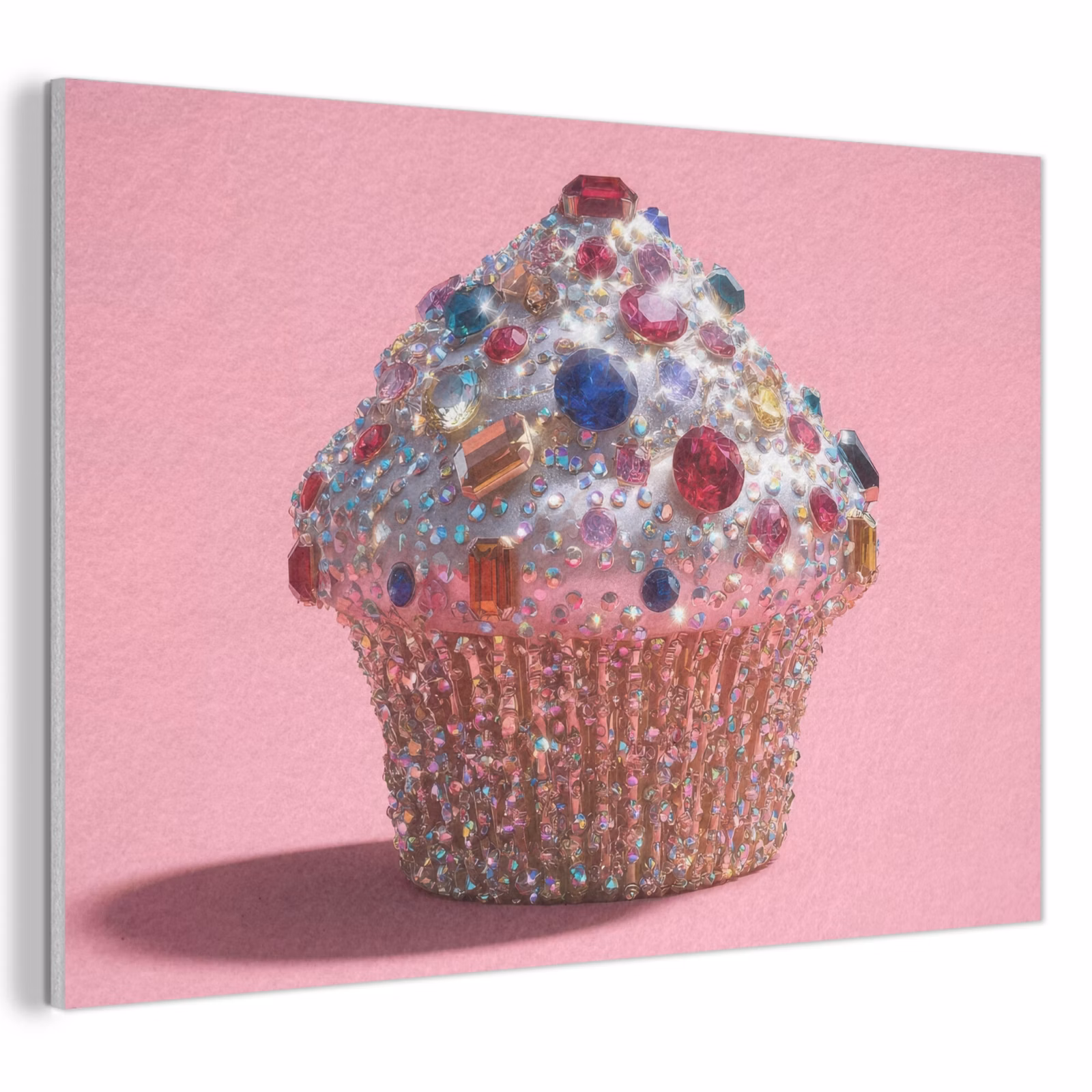 Akoestisch schilderij - Cupcake - Kleurrijk - Edelstenen — 1