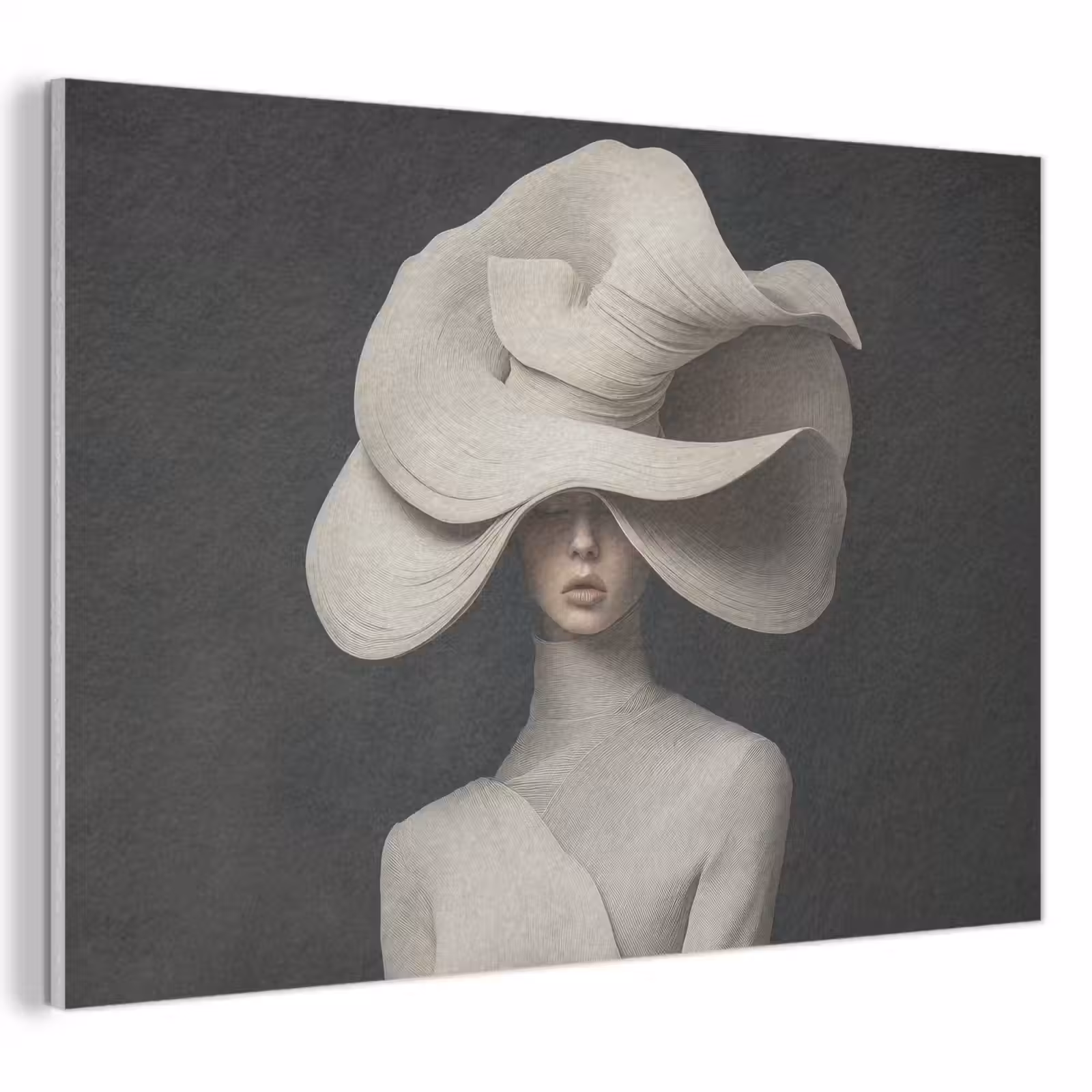 Akoestisch schilderij - Modern - Vrouw - Hoed — 1
