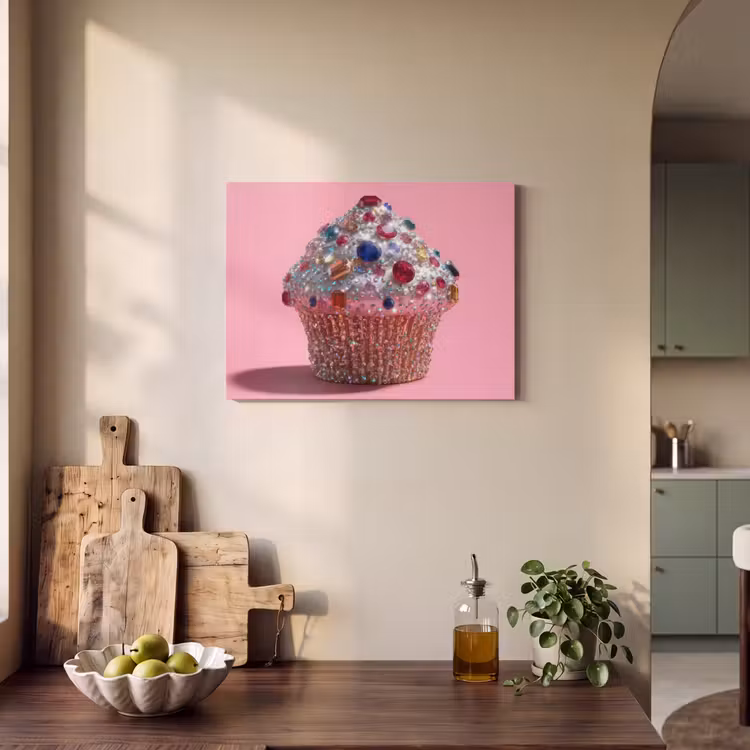Akoestisch schilderij - Cupcake - Kleurrijk - Edelstenen — 3
