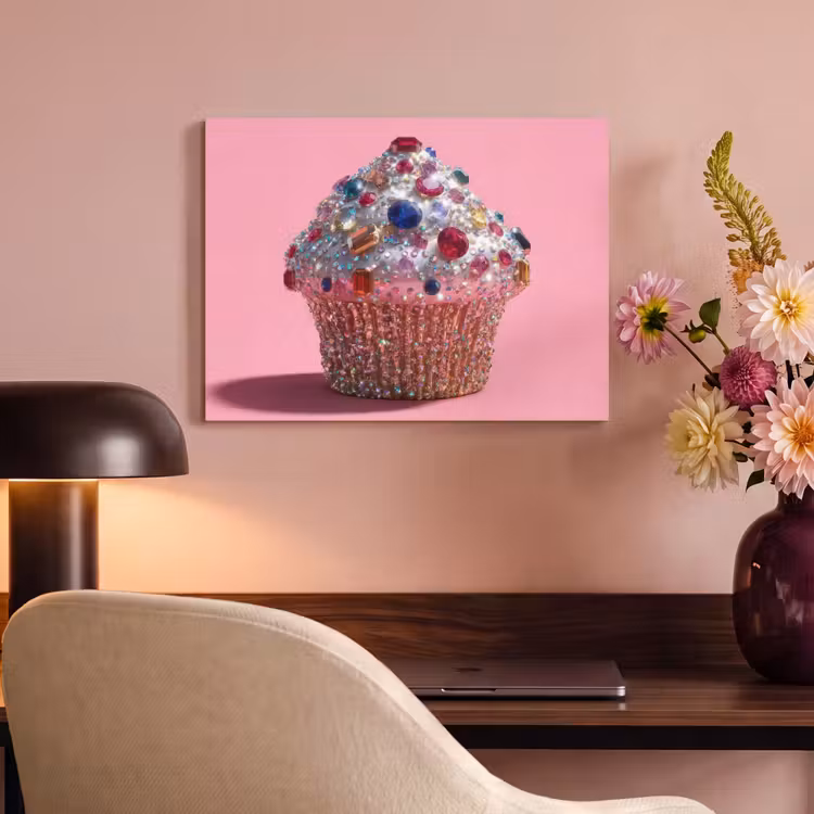 Akoestisch schilderij - Cupcake - Kleurrijk - Edelstenen — 4