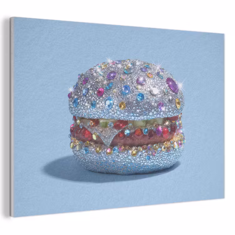 Akoestisch schilderij - Glitters - Hamburger - Blauw — 1