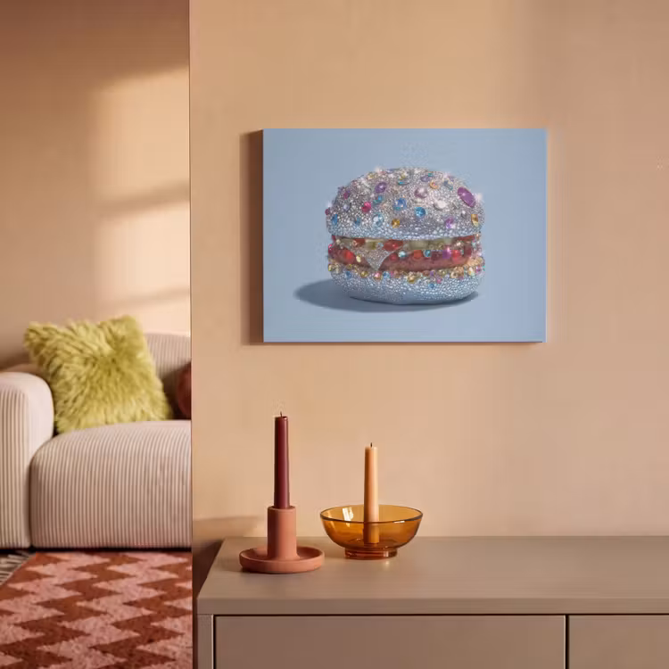 Akoestisch schilderij - Glitters - Hamburger - Blauw — 2