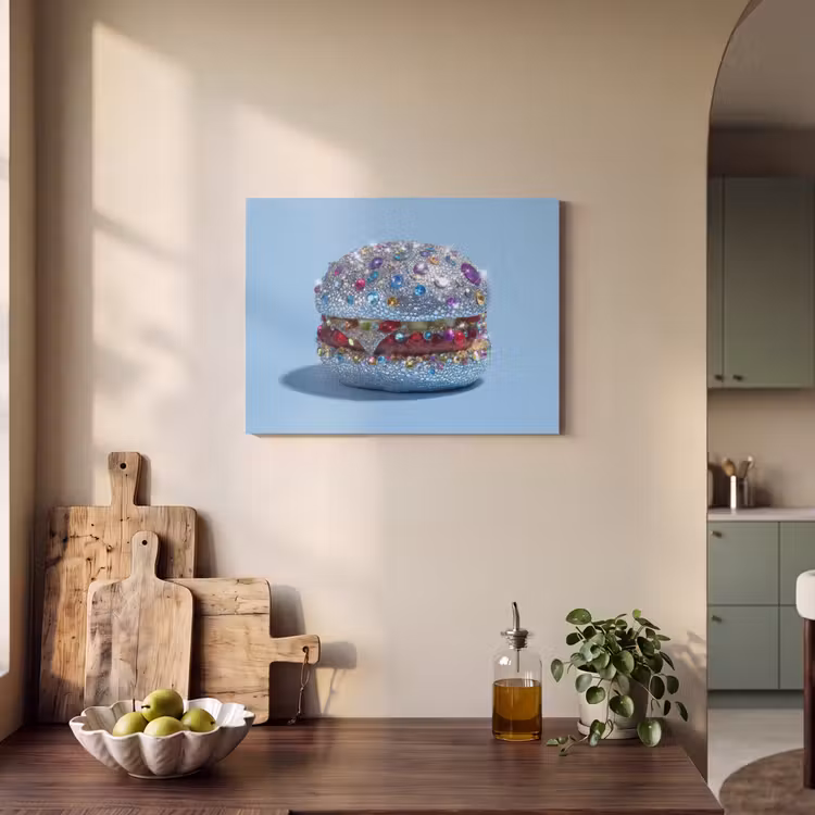 Akoestisch schilderij - Glitters - Hamburger - Blauw — 3