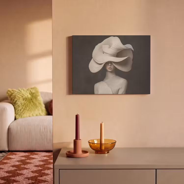Akoestisch schilderij - Modern - Vrouw - Hoed — 2