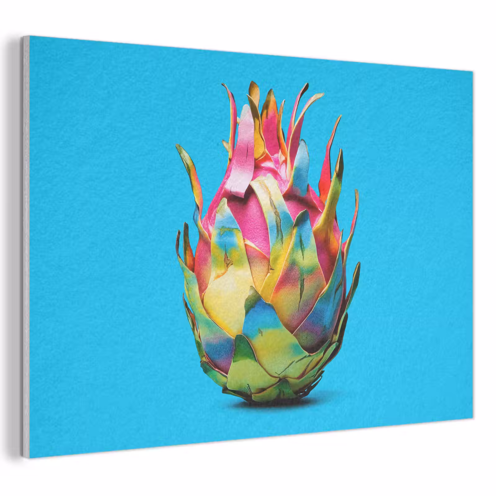 Akoestisch schilderij - Drakenfruit - Blauw - Levendig — 1