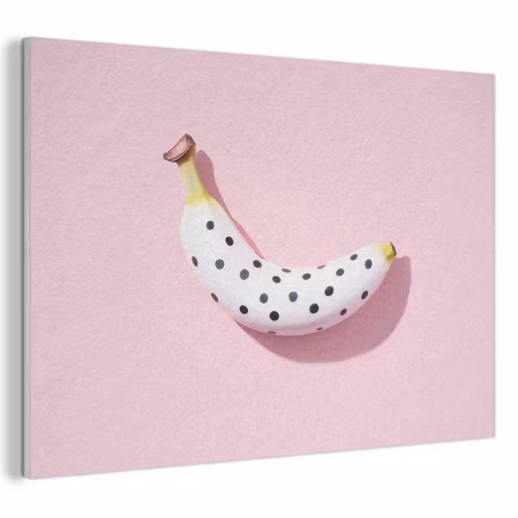 Akoestisch schilderij - Banaan - Stippen - roze — 1