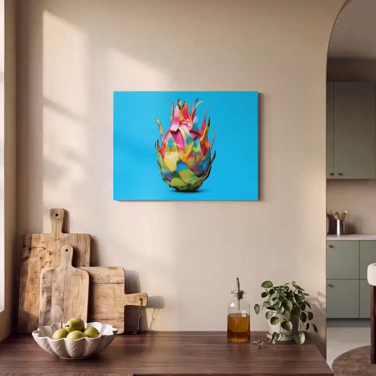 Akoestisch schilderij - Drakenfruit - Blauw - Levendig — 3