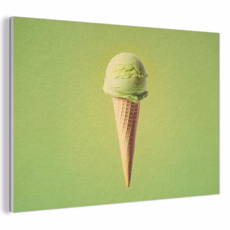 Akoestisch schilderij - Hoorntje - Schepijs - Groen — 1