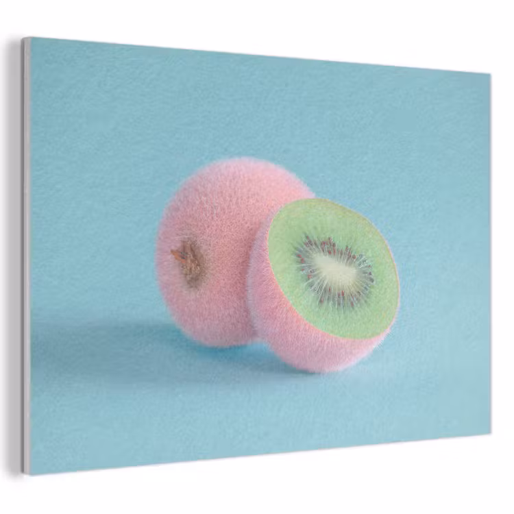 Akoestisch schilderij - Kiwi - Blauw - Surrealistisch — 1
