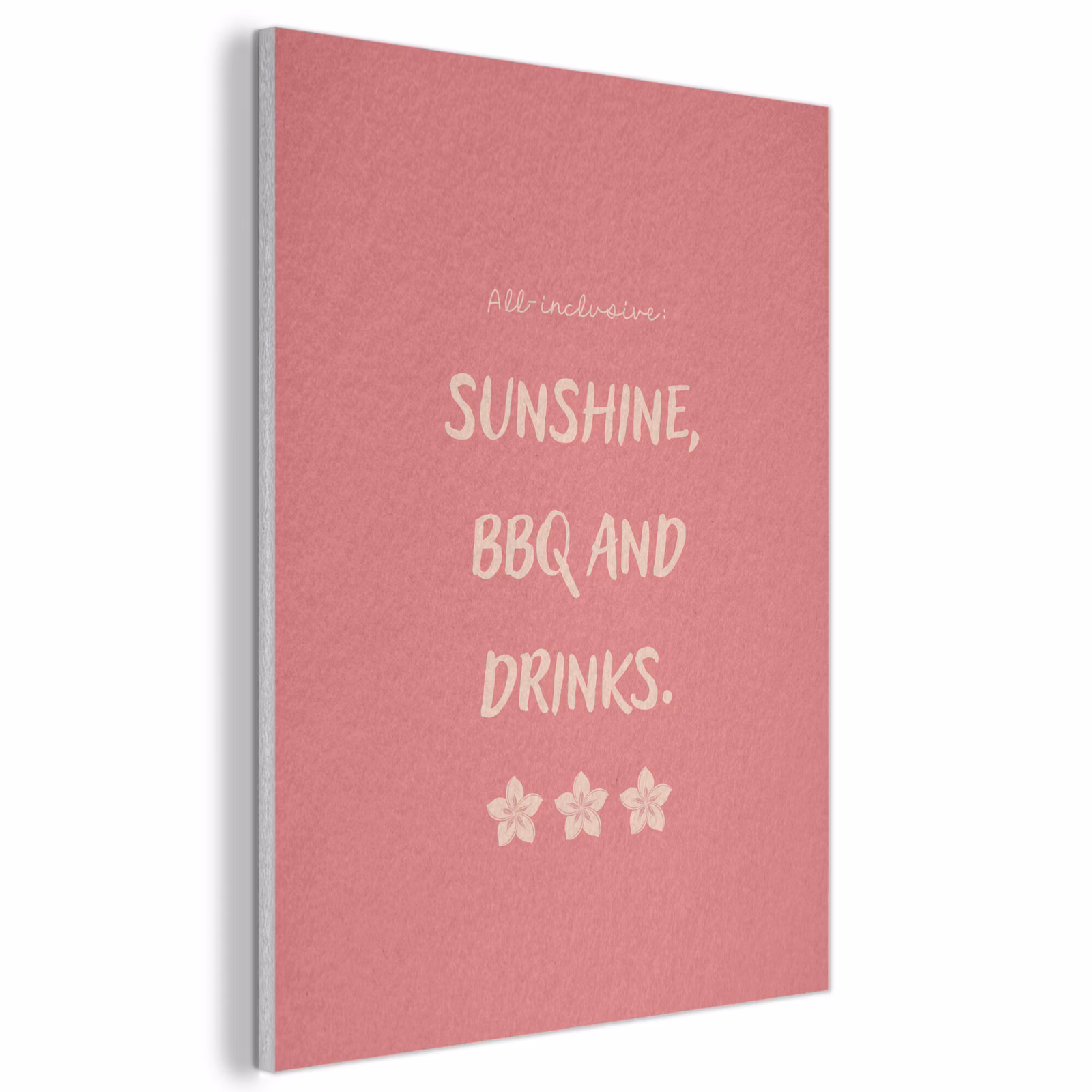 Akoestisch schilderij - BBQ - Quote - Roze - Zomer — 1