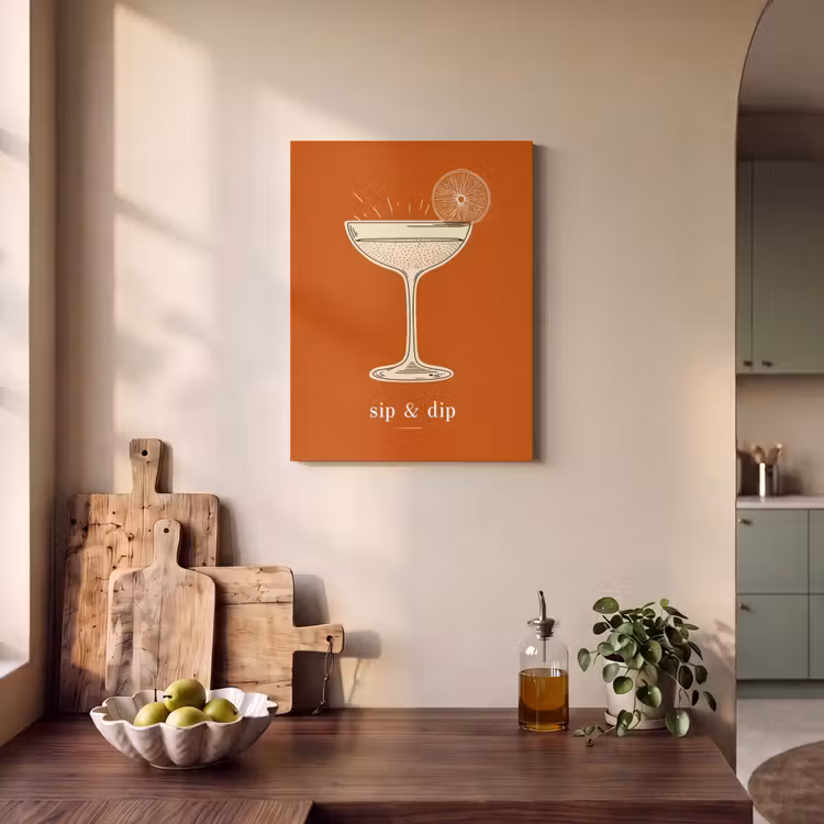 Akoestisch schilderij - Cocktail - Oranje - Zomer - Quote — 3
