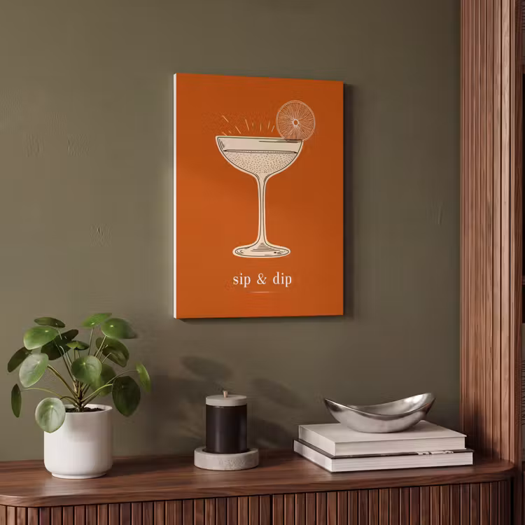Akoestisch schilderij - Cocktail - Oranje - Zomer - Quote — 4