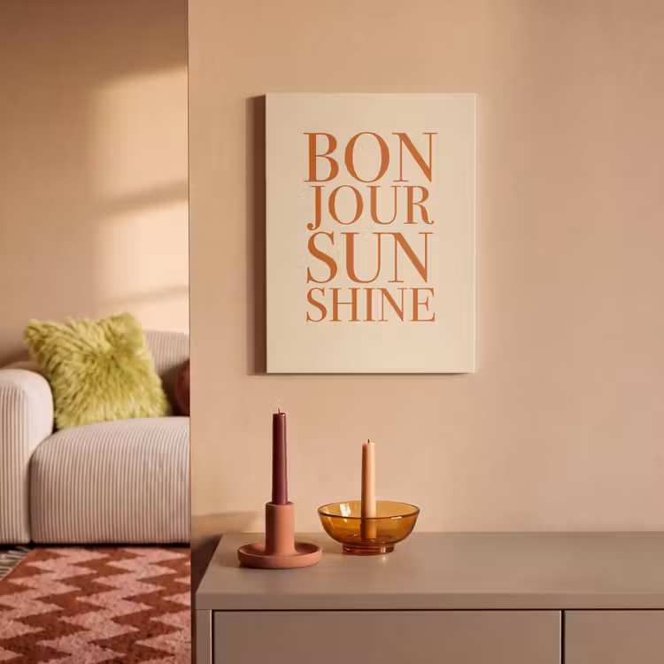 Akoestisch schilderij - Oranje - Quote - Sun — 2
