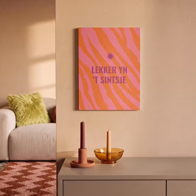 Akoestisch schilderij - Quote - Zomer - Roze — 2