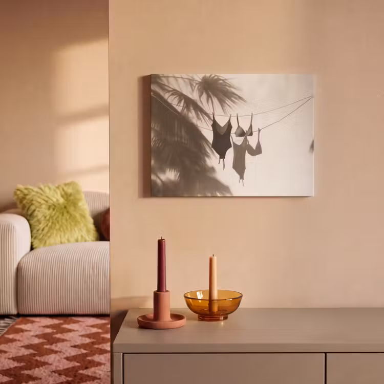 Akoestisch schilderij - Badkleding - Palmbomen - Schaduw - Tropisch — 2