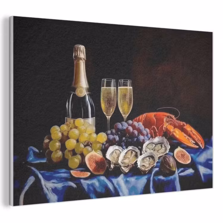 Akoestisch schilderij - Champagne - Luxe - Oesters — 1