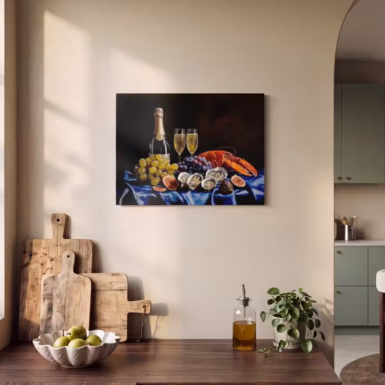 Akoestisch schilderij - Champagne - Luxe - Oesters — 3