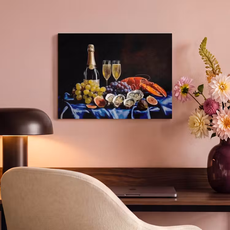 Akoestisch schilderij - Champagne - Luxe - Oesters — 4
