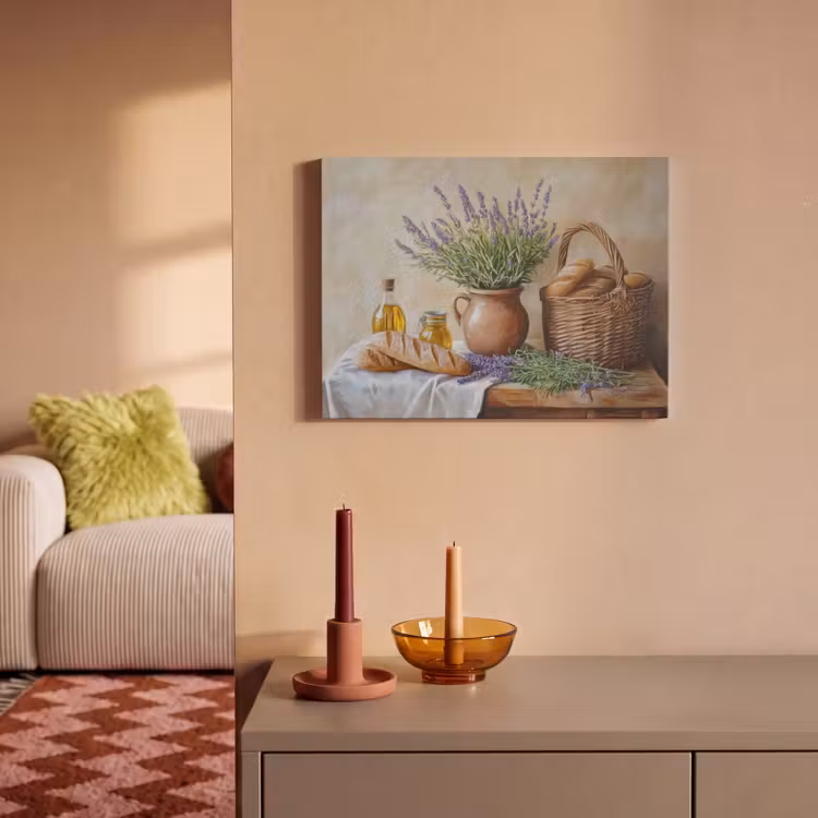 Akoestisch schilderij - Lavendel - Brood - Stilleven — 2