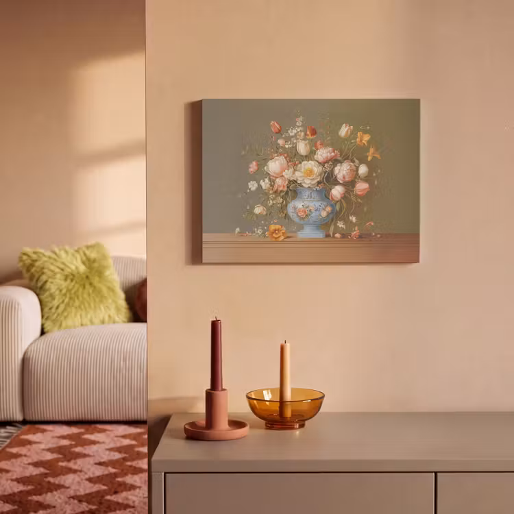 Akoestisch schilderij - Neutral - Bloemen - Boeket - Vaas — 2