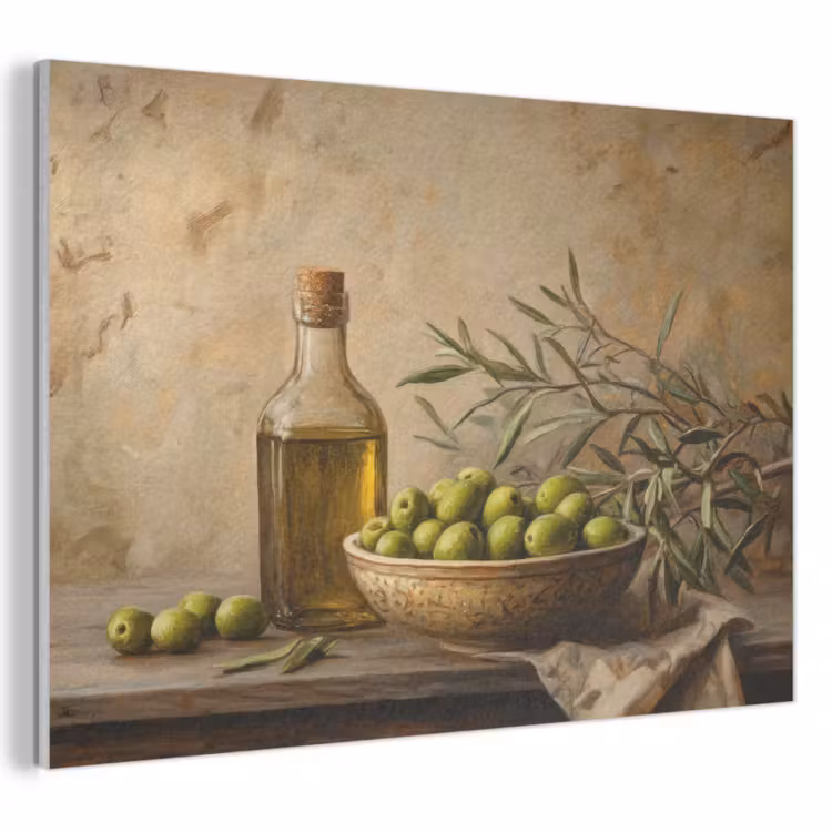 Akoestisch schilderij - Olijven - Stilleven - Vintage — 1