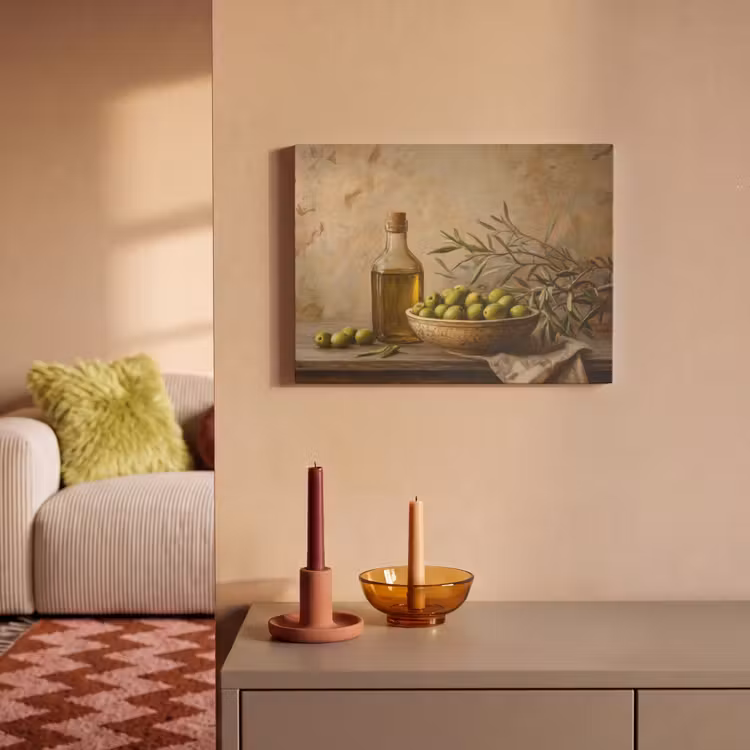 Akoestisch schilderij - Olijven - Stilleven - Vintage — 2