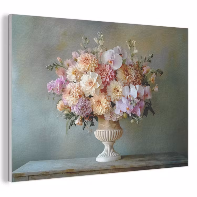 Akoestisch schilderij - Orchidee - Boeket - Vaas - Bloemen — 1